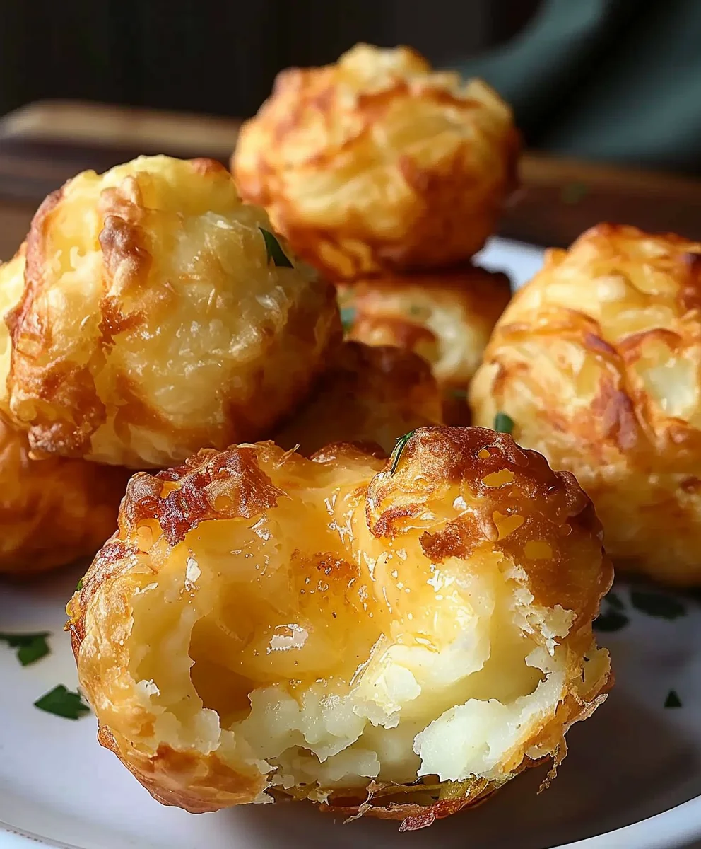 Knusprige Kartoffelkäse-Puffs