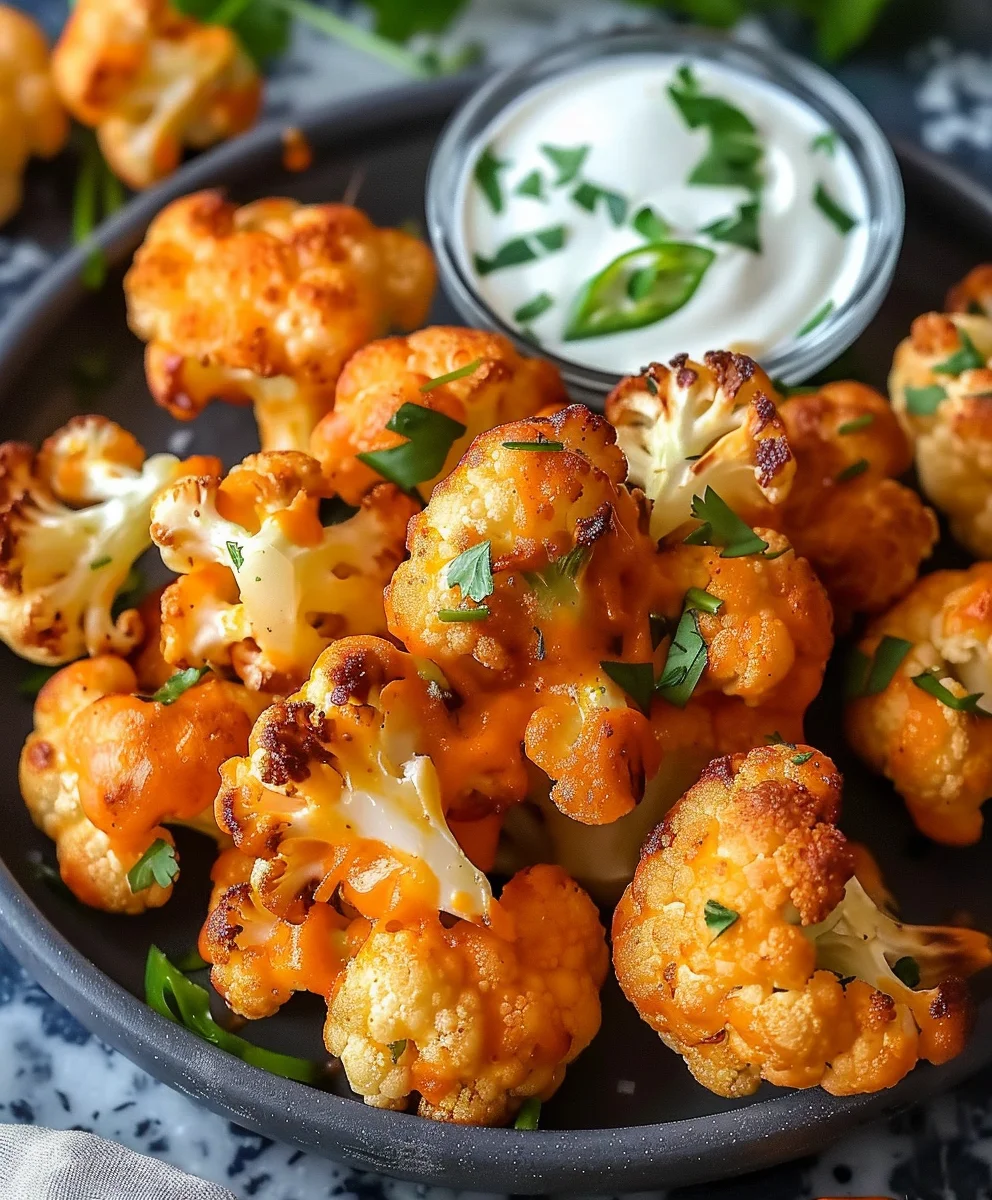 Einfach: Knuspriger Buffalo Blumenkohl Heißluftfritteuse