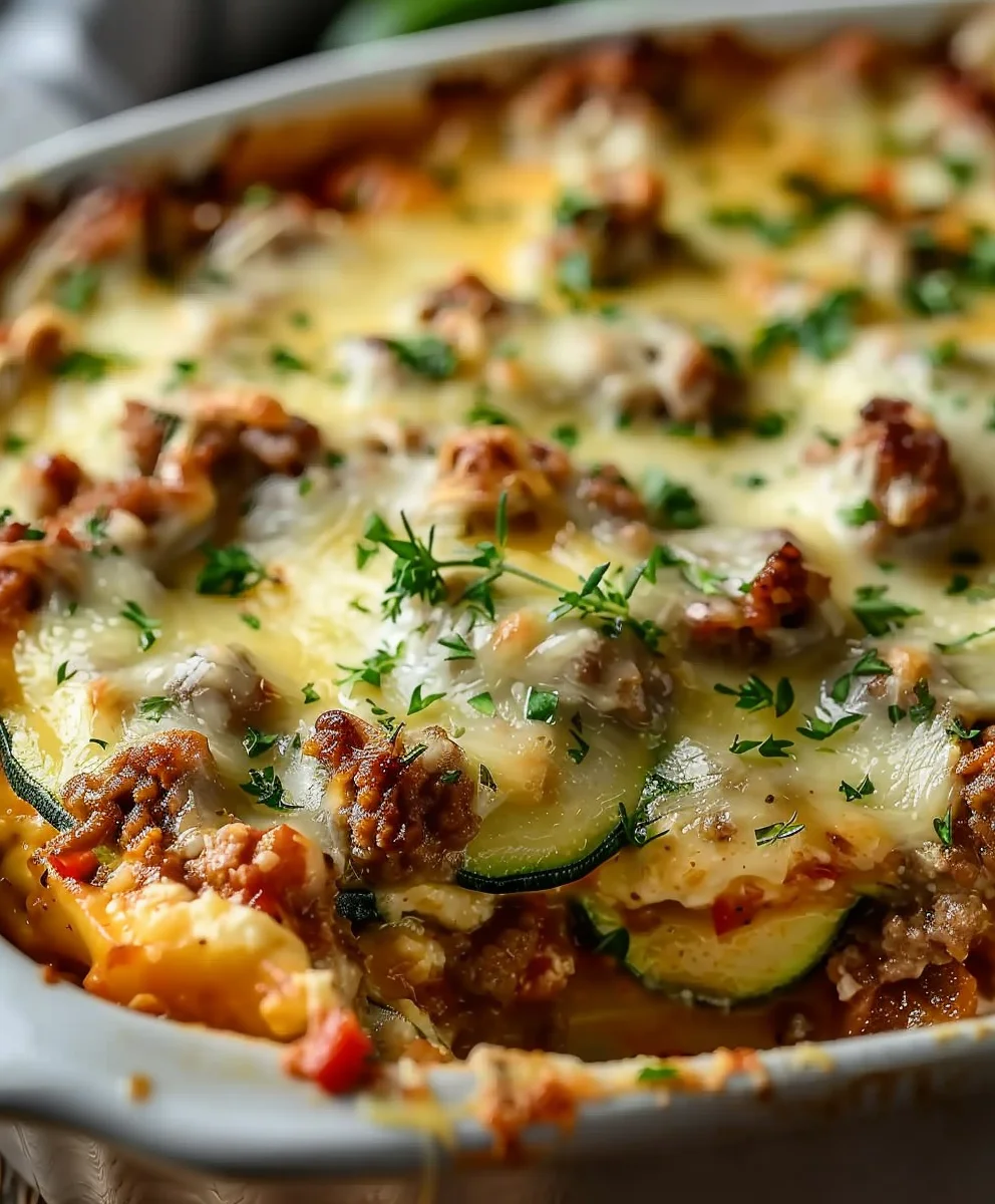 Herzhafter Putenhack-Zucchini-Auflauf: Gesundes Wohlfühlessen