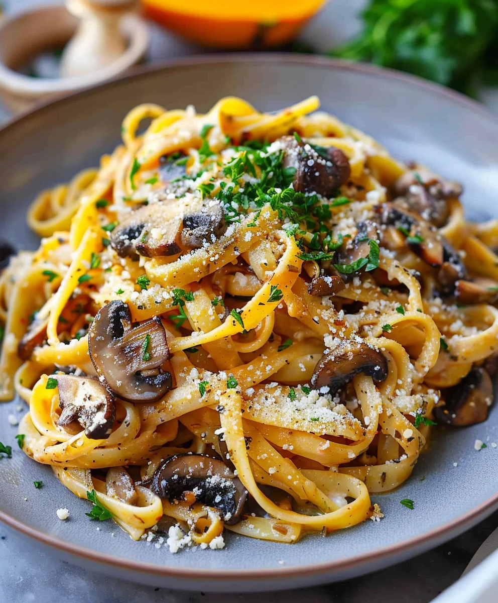 Cremige Kürbis Pilz Pasta: Herbstgenuss in Minuten!