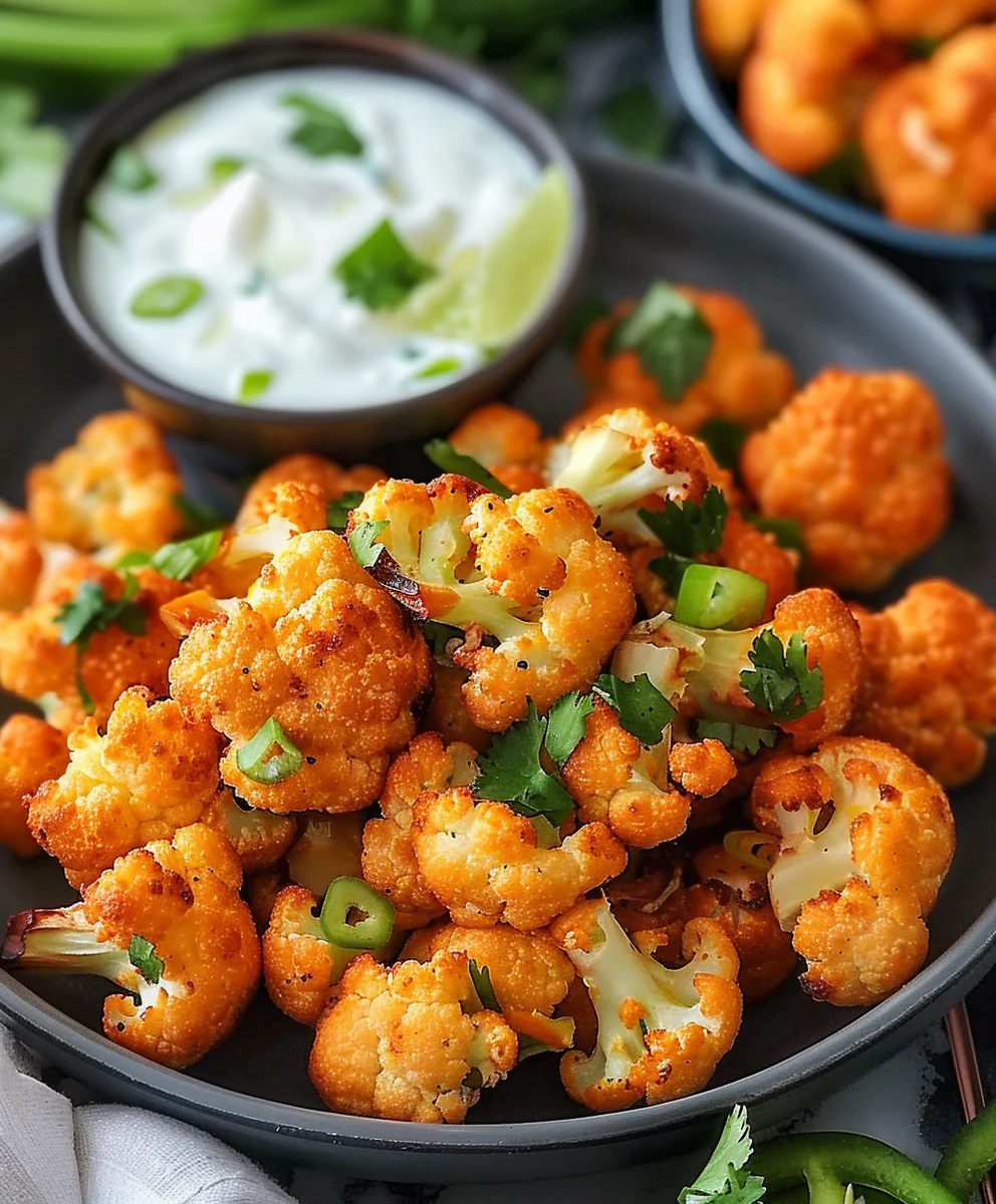 Einfach: Knuspriger Buffalo Blumenkohl Heißluftfritteuse