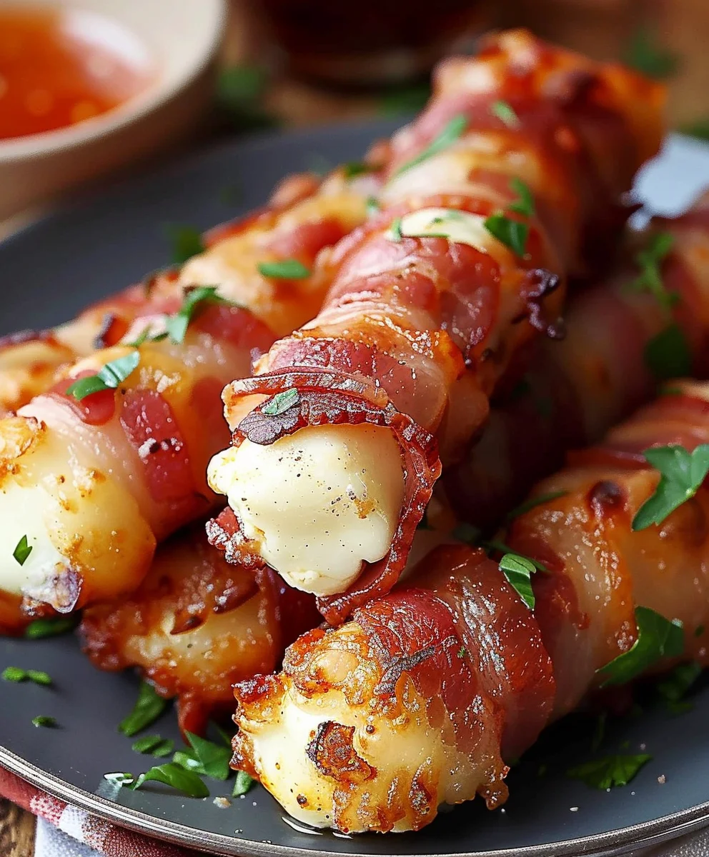 Knusprige Rinder-Bacon Mozzarella-Sticks – Die Vorspeise