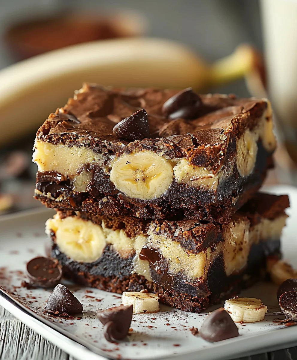 Bananenpudding Brownies backen – einfach & himmlisch!