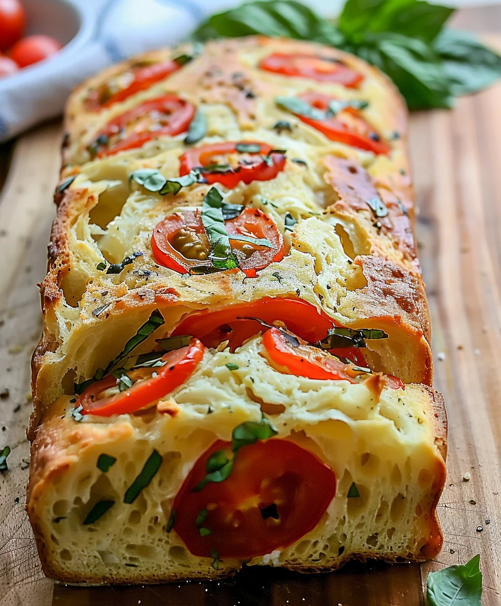 Herzhaftes Caprese Brot