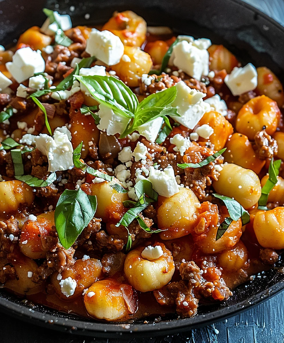One Pot Gnocchi mit Hackfleisch & Feta