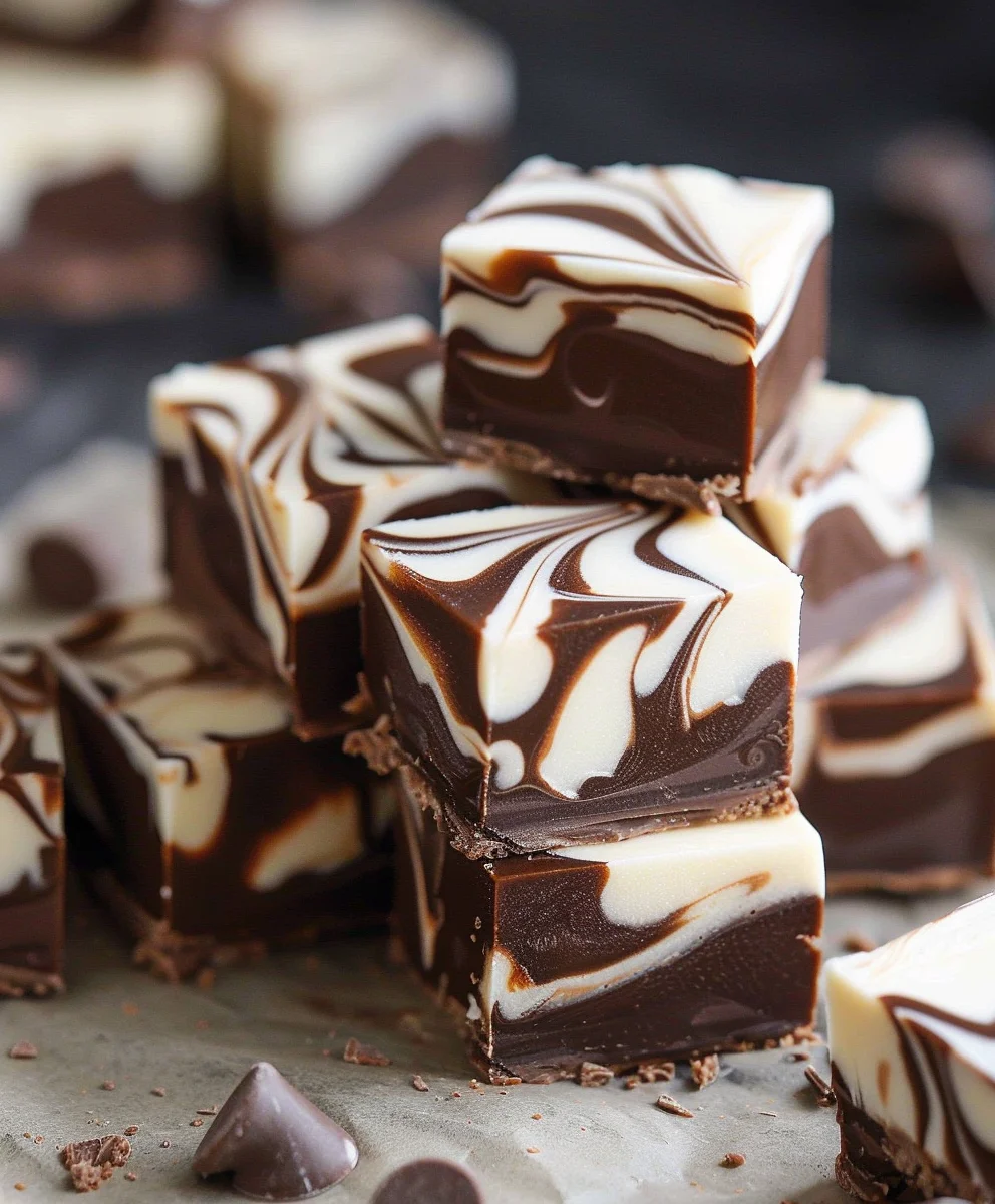 Marshmallow Swirl Fudge