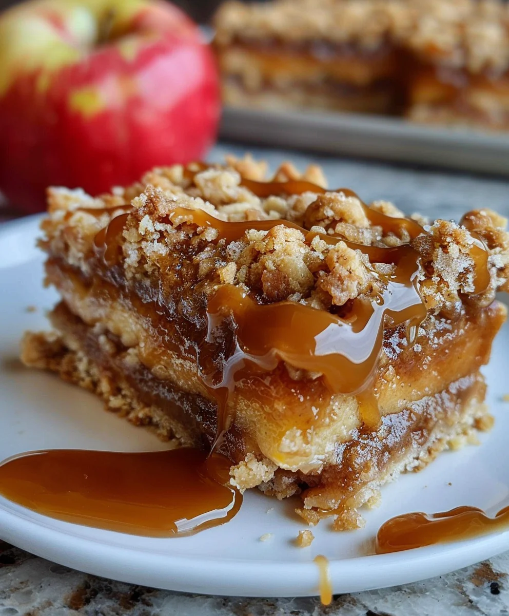 Salted Caramel Apfel-Crumble Riegel