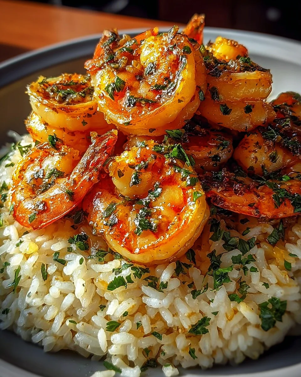 Knoblauchbutter Garnelen mit Reis: Einfaches Genießer-Rezept