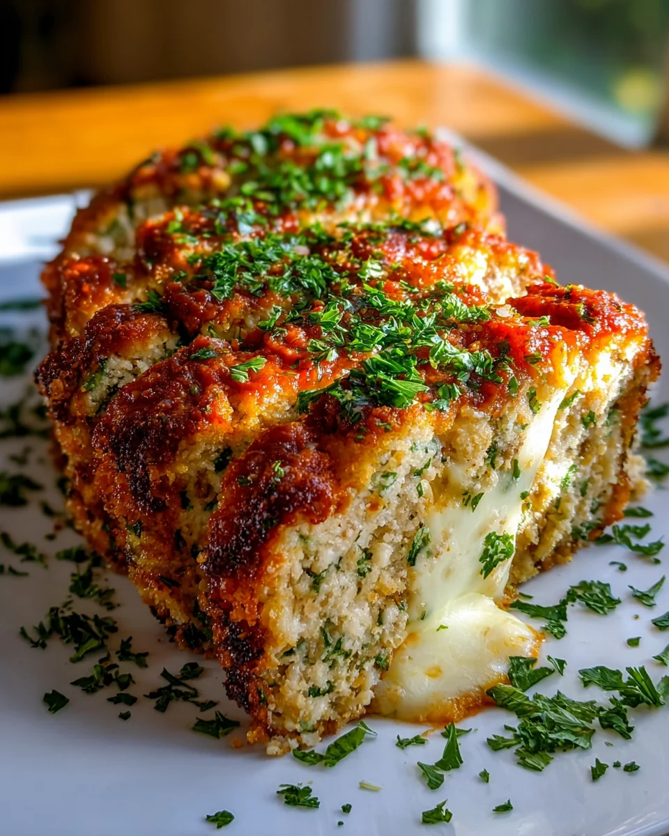 Saftiger Parmesan Hähnchen Hackbraten – unwiderstehlich lecker!