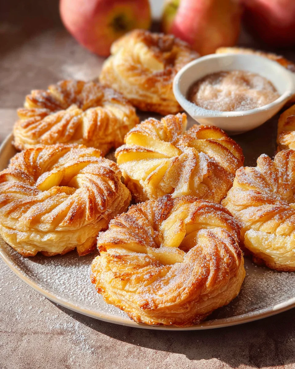 Knusprige Apfelringe im Blätterteig – Einfach zum Genuss
