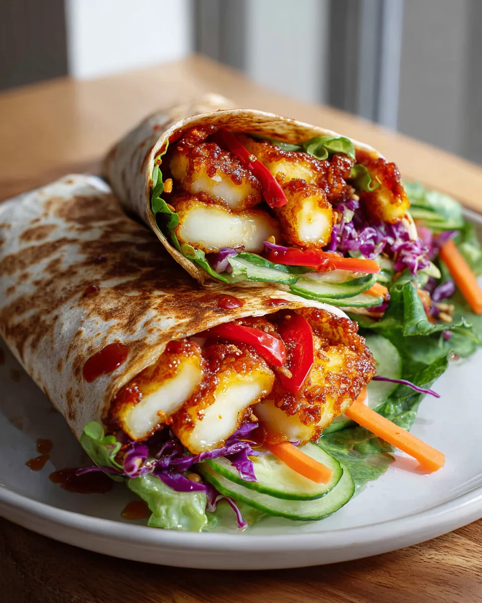 Halloumi Wraps mit Süß-Chili – Dein leichtes Veggie-Mittagessen