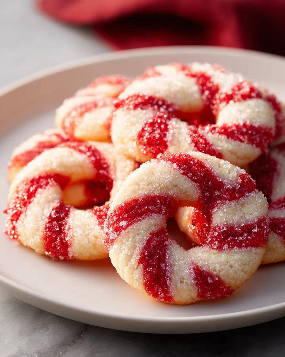 Festliche Zuckerstangen Kekse: Unwiderstehlich Zart & Streifenrein