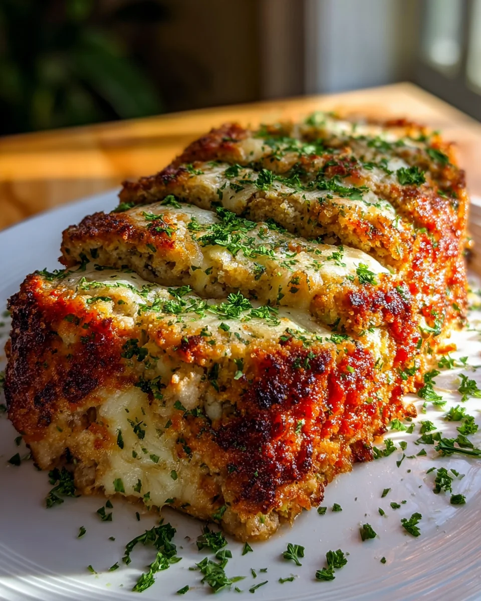 Saftiger Parmesan Hähnchen Hackbraten – unwiderstehlich lecker!