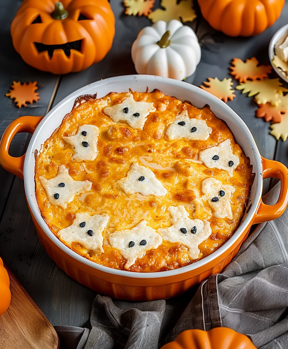Gruseliger Halloween Buffalo Chicken Dip – Perfekt für Partys!