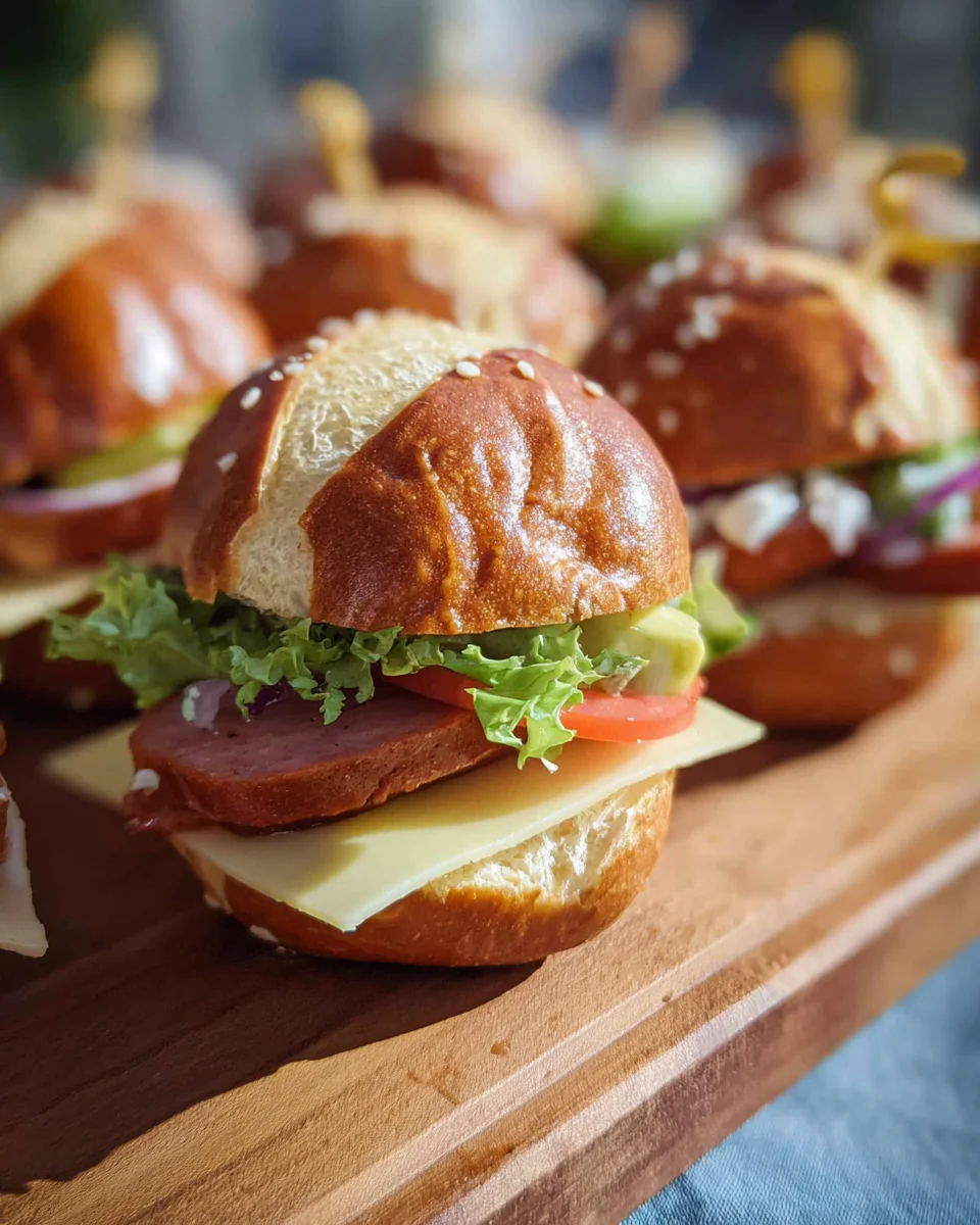 Mini Laugen Burger: Leberkäse-Genuss im Kleinformat!