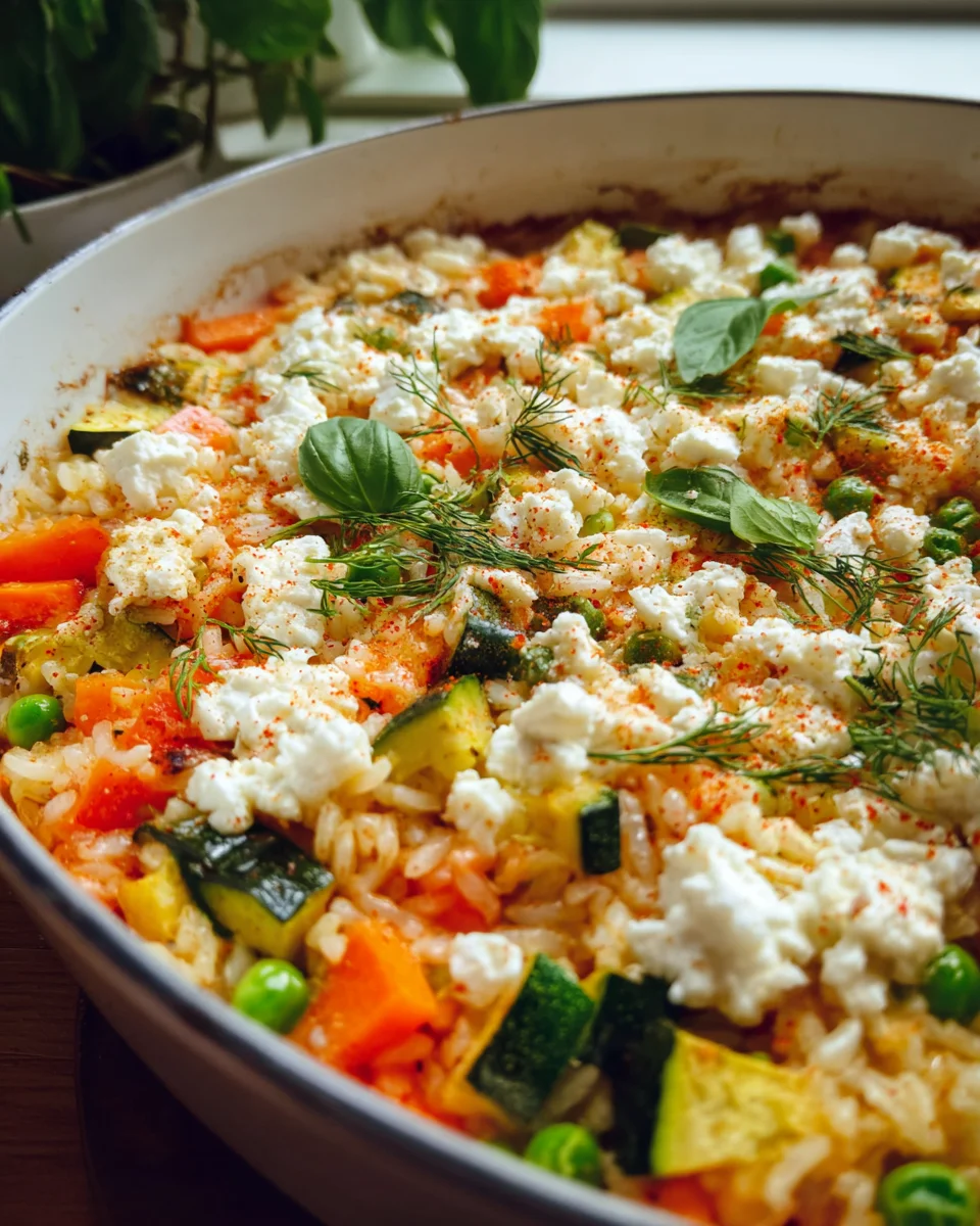 Genialer Ofenreis mit Feta & Gemüse – Schnell & einfach zubereitet!
