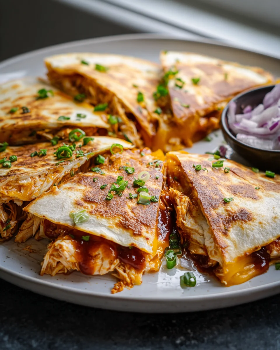 BBQ Hähnchen Quesadillas: Einfach, schnell & super lecker