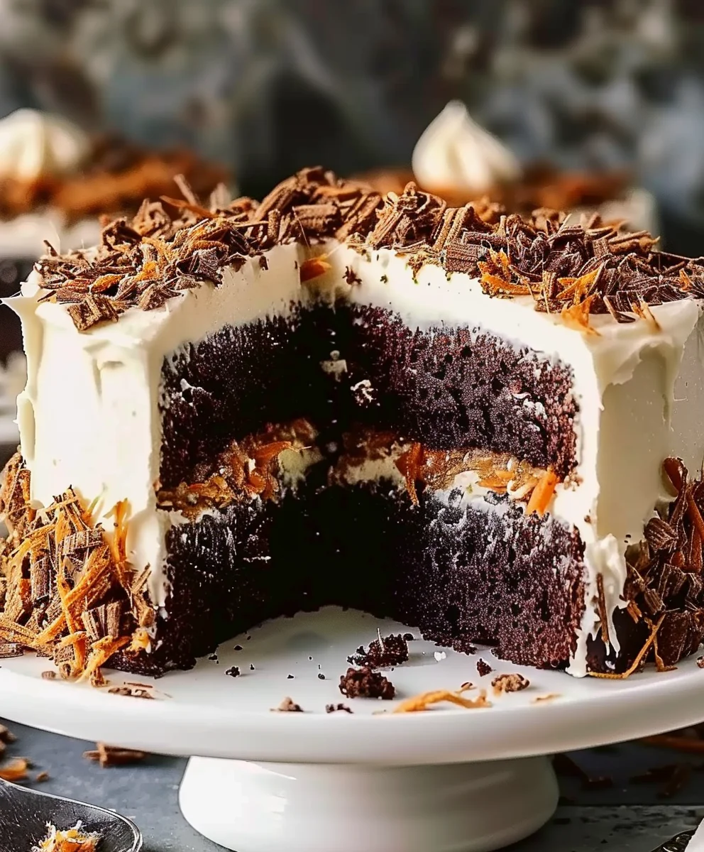 Ultimativer Schoko Karottenkuchen mit Frischkäse Frosting
