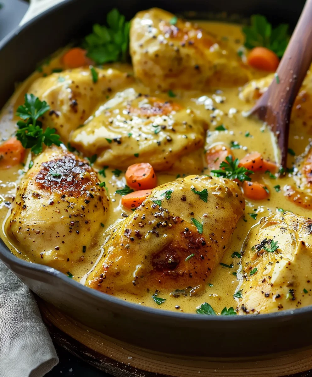 Cremiges Honig Senf Hähnchen