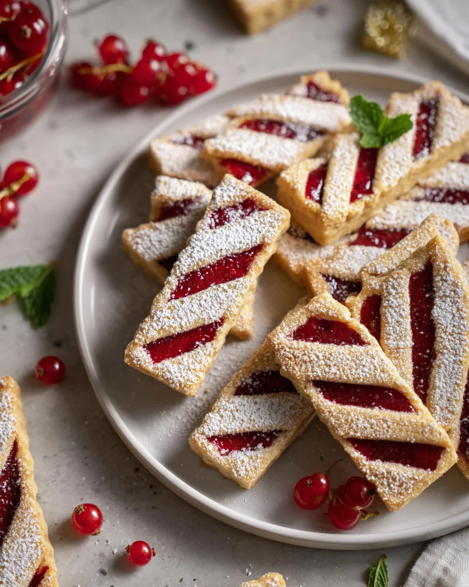 Linzer Streifen Plätzchen: Einfaches Rezept zum Backen!