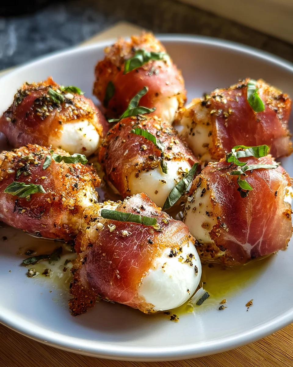 Saftige Rinder-Prosciutto-Mozzarella Bites: Perfekt für Gäste!