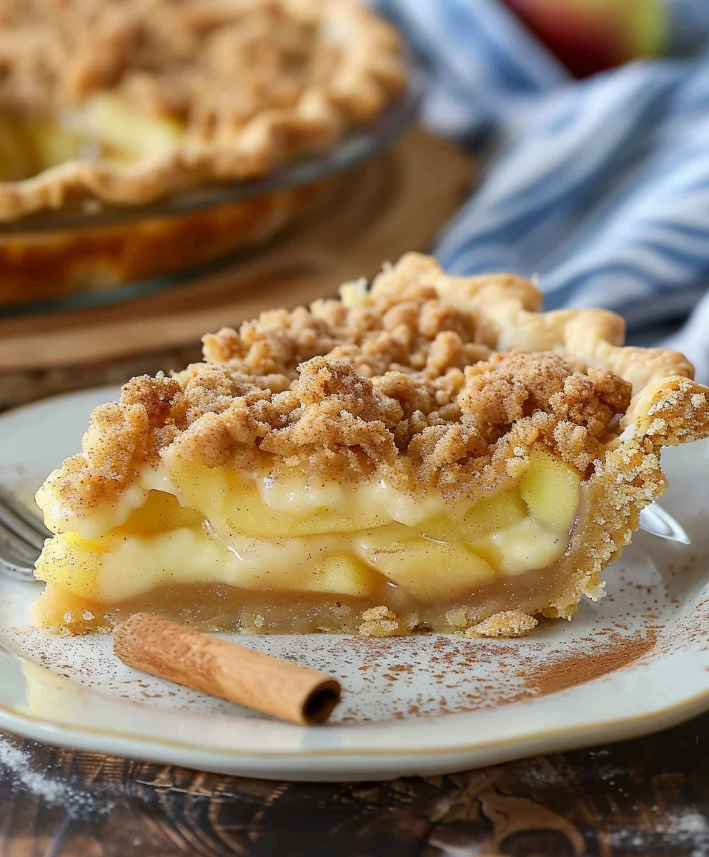 Himmlischer Apfelkuchen: Pudding & Zimtstreusel Genuss