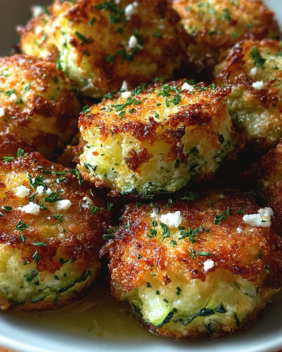 Knusprige Zucchini Feta Bällchen aus dem Ofen – Schnell & lecker