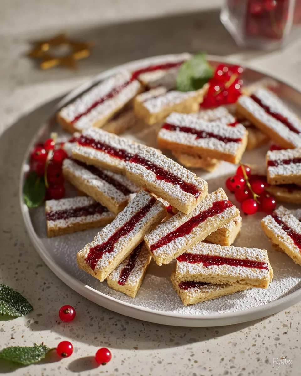 Linzer Streifen Plätzchen: Einfaches Rezept zum Backen!