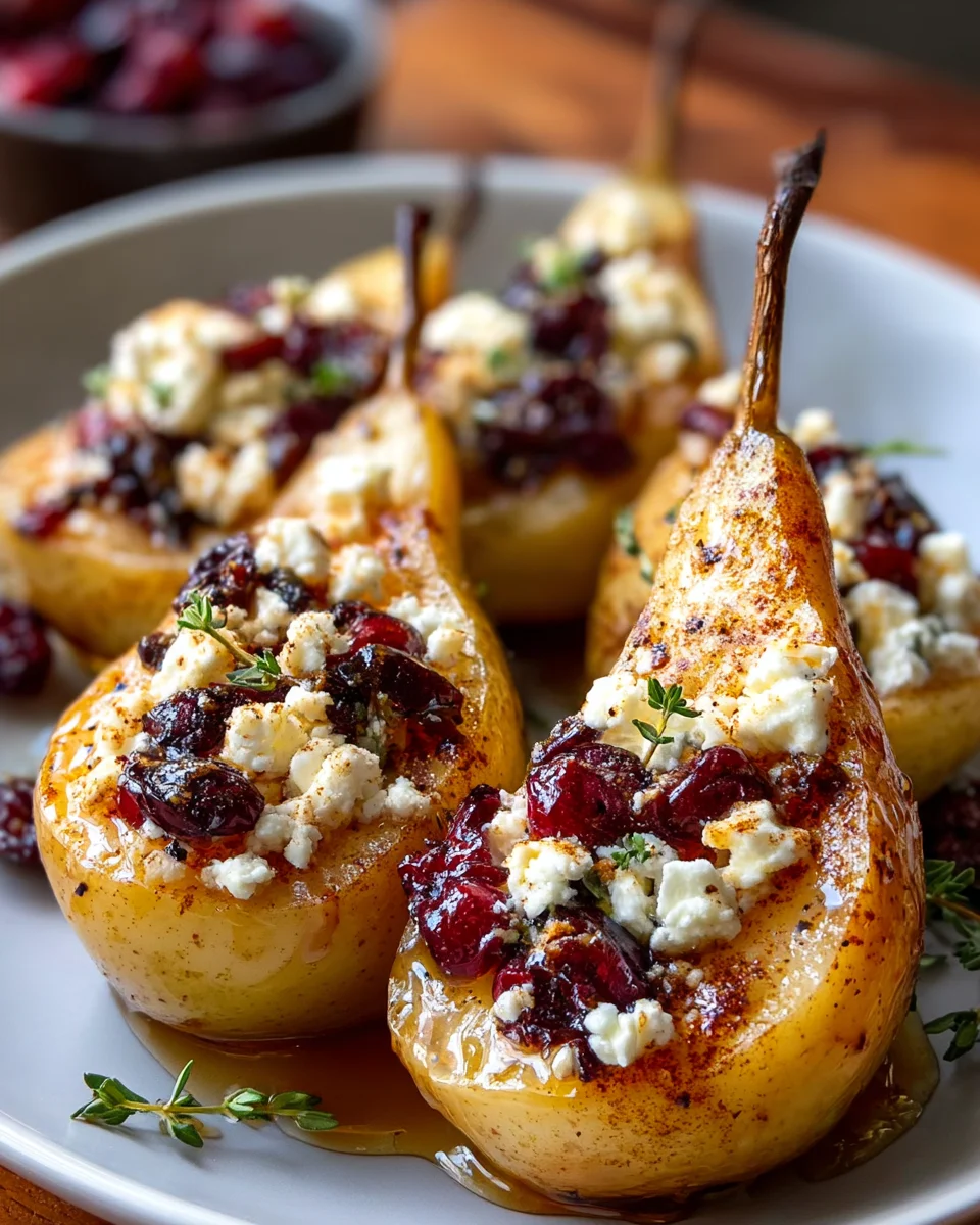 Gebackene Birnen mit Feta & Honig: Süß-salzige Köstlichkeit!