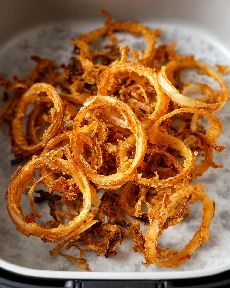 Heißluftfrittierte Knusperzwiebeln: Perfekt knusprige Häppchen