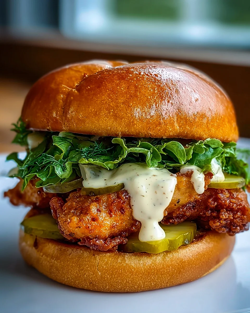 Scharfes Hähnchen Sandwich: Cremige Soße & pure Würze!