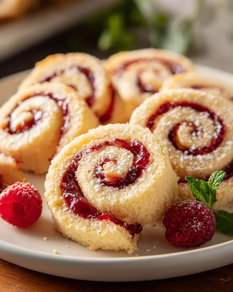 Himbeer Murbteig Rollchen: Zartschmelzend & Schnittfest