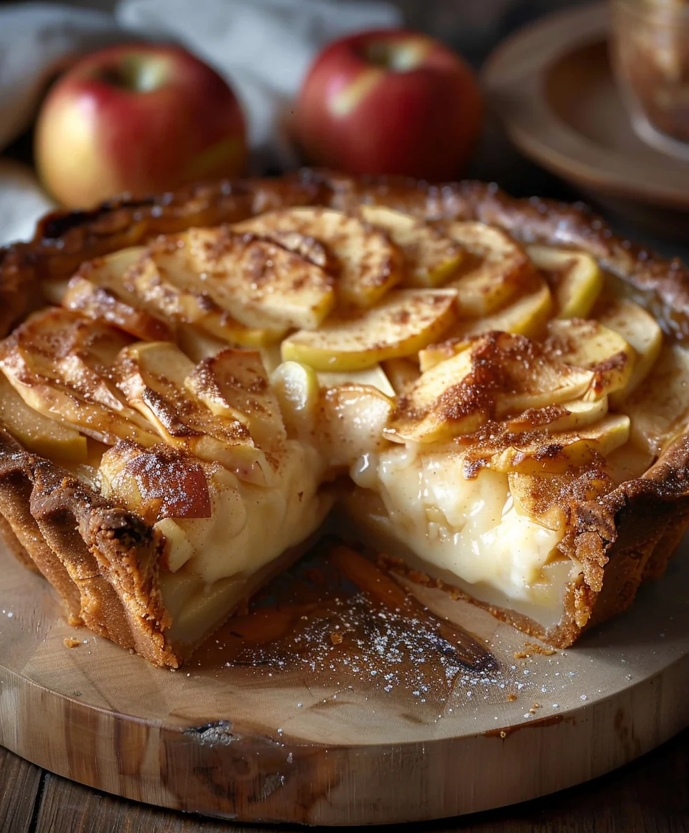 Apfelkuchen mit Vanillepudding Rezept