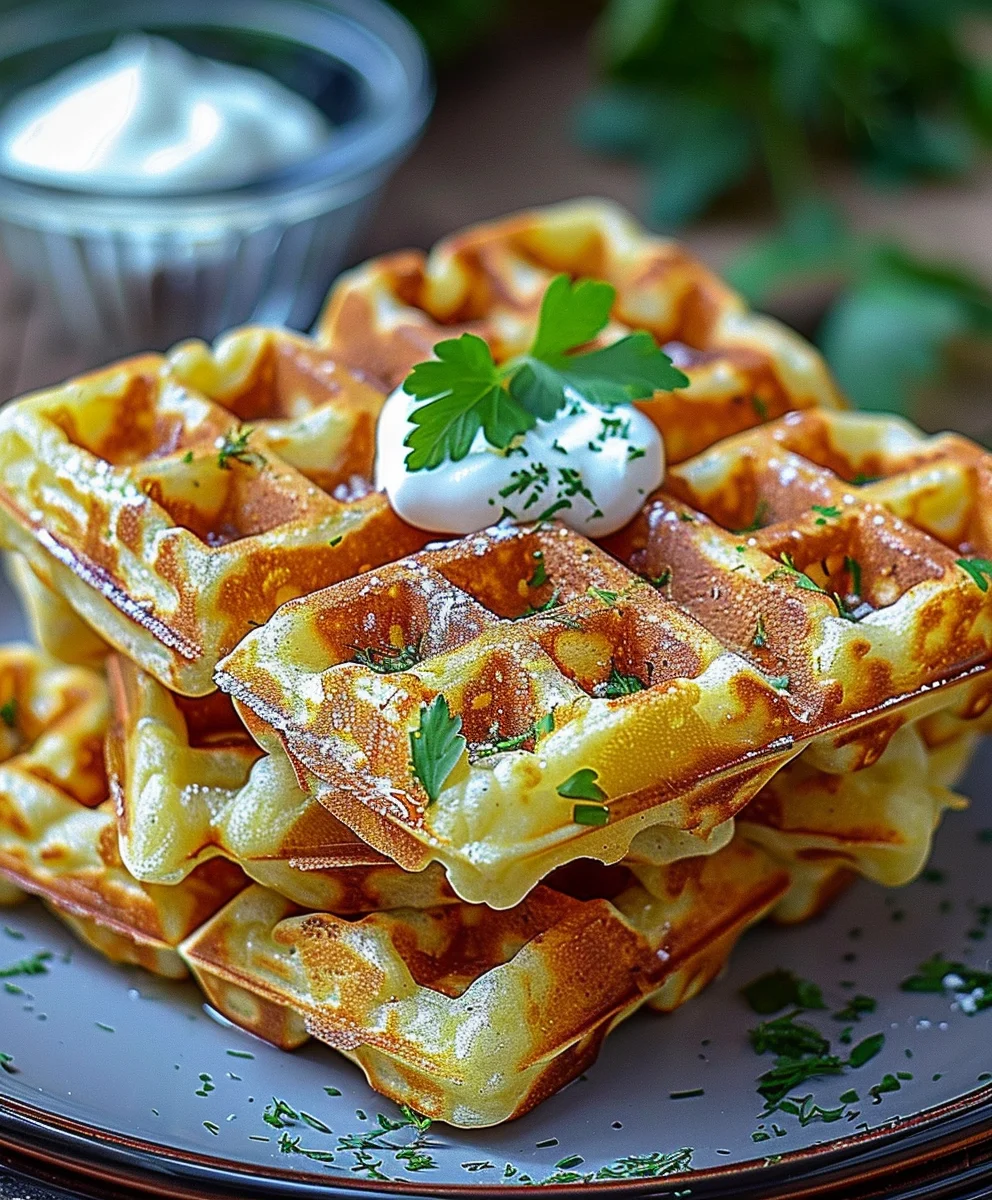 Knusprige Kartoffelwaffeln
