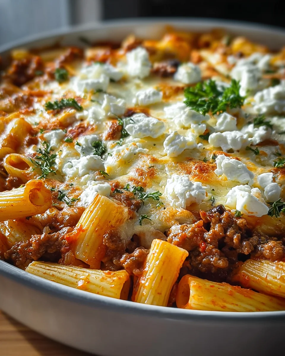 Nudelauflauf mit Feta & Rinderhack: Einfach & Lecker!