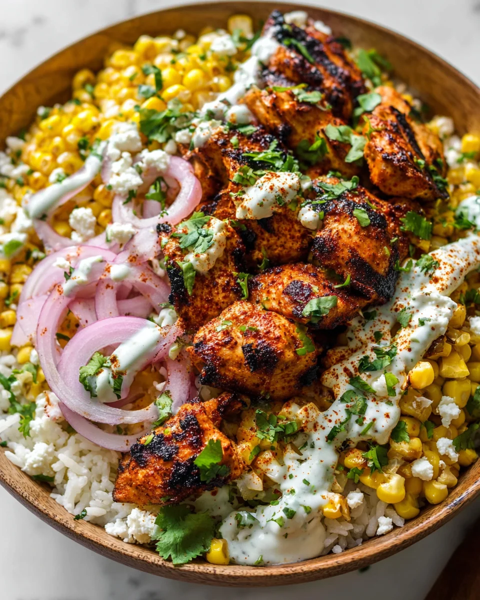 Leckere Street Corn Chicken Bowl: Schnell & Cremig!