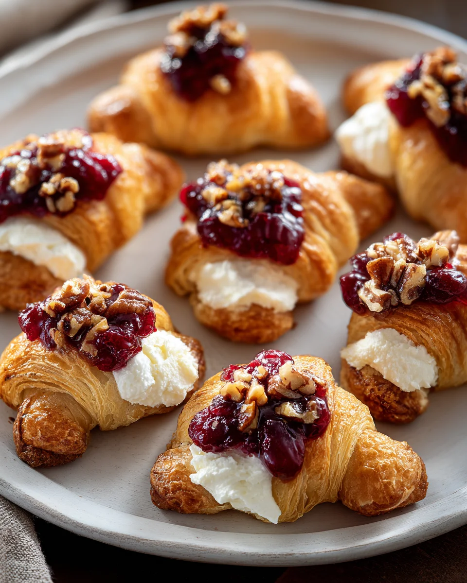 Cranberry Cream Cheese Crescent Bites