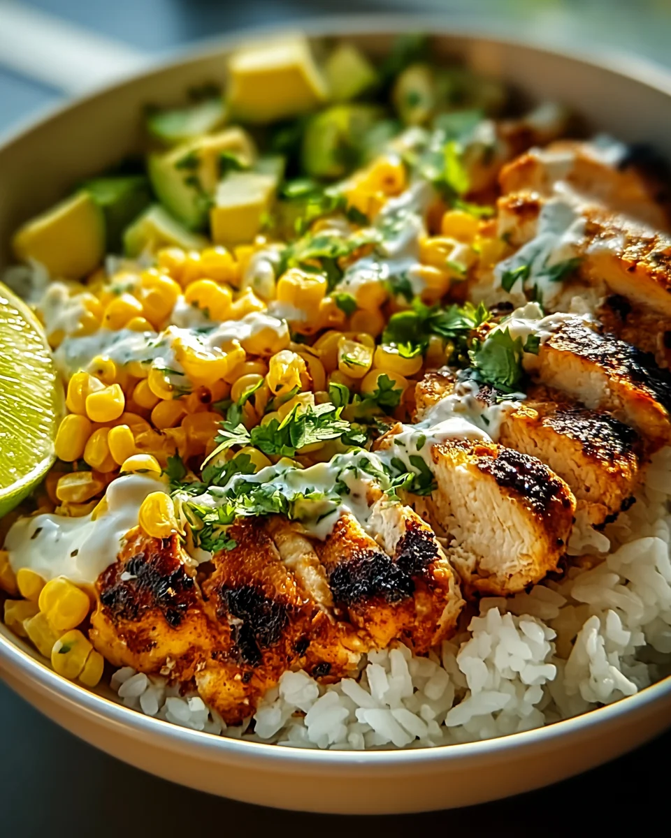 Irresistible Street Corn Chicken Rice Bowl