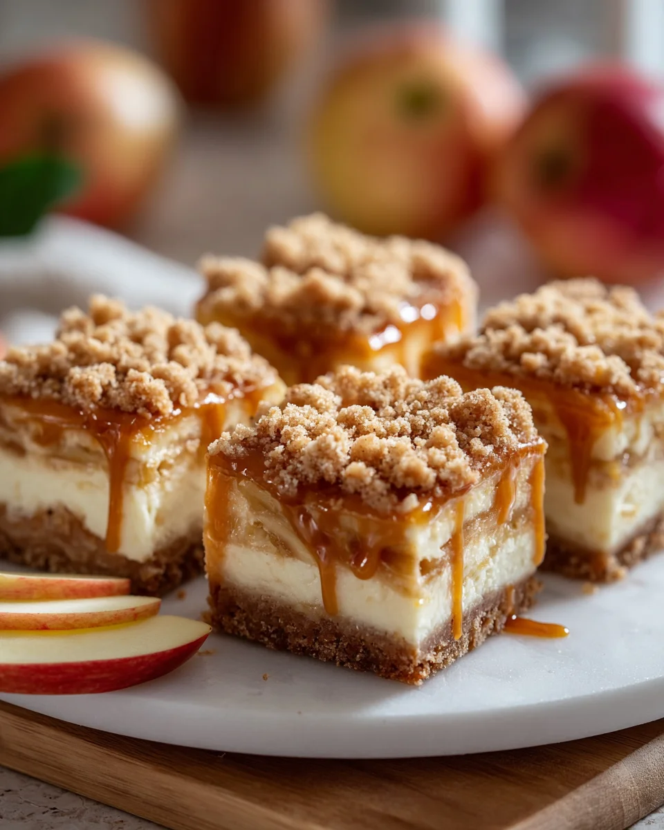Karamell-Apfel-Cheesecake-Riegel