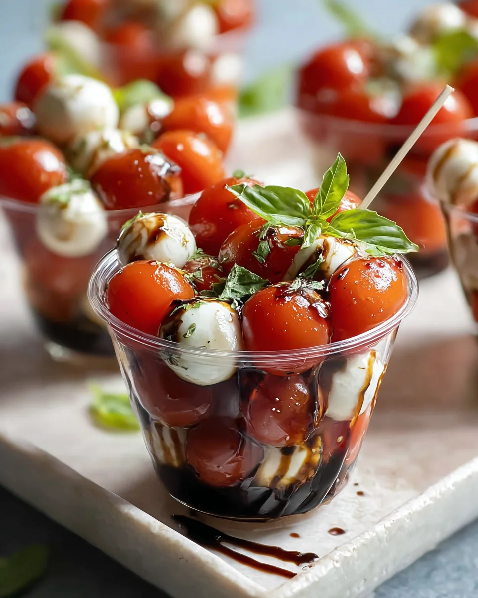Weihnachts Mini Caprese Salat Cups – Festlich und lecker!