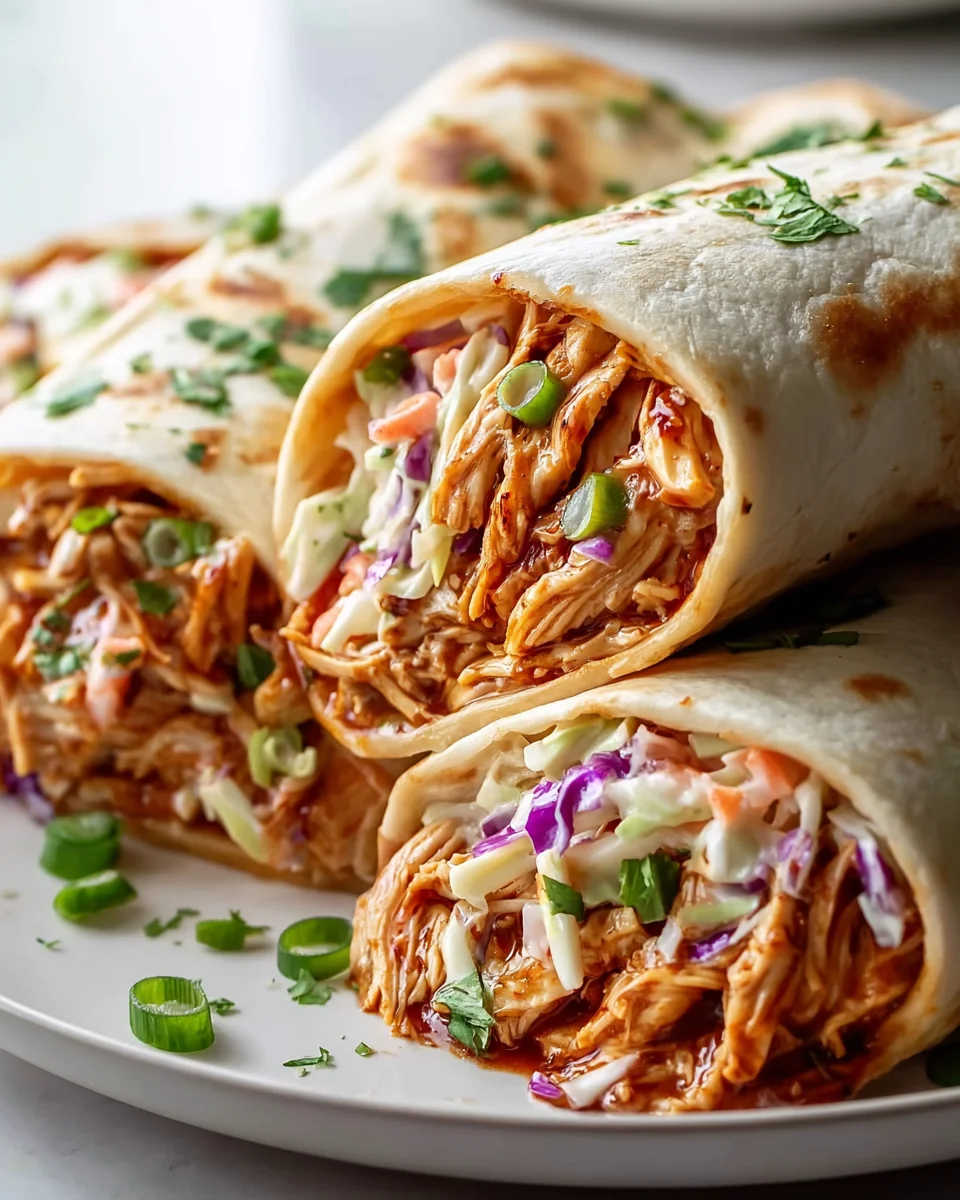 Leckere BBQ-Hähnchen-Krautsalat-Wraps – Schnell & Frisch!