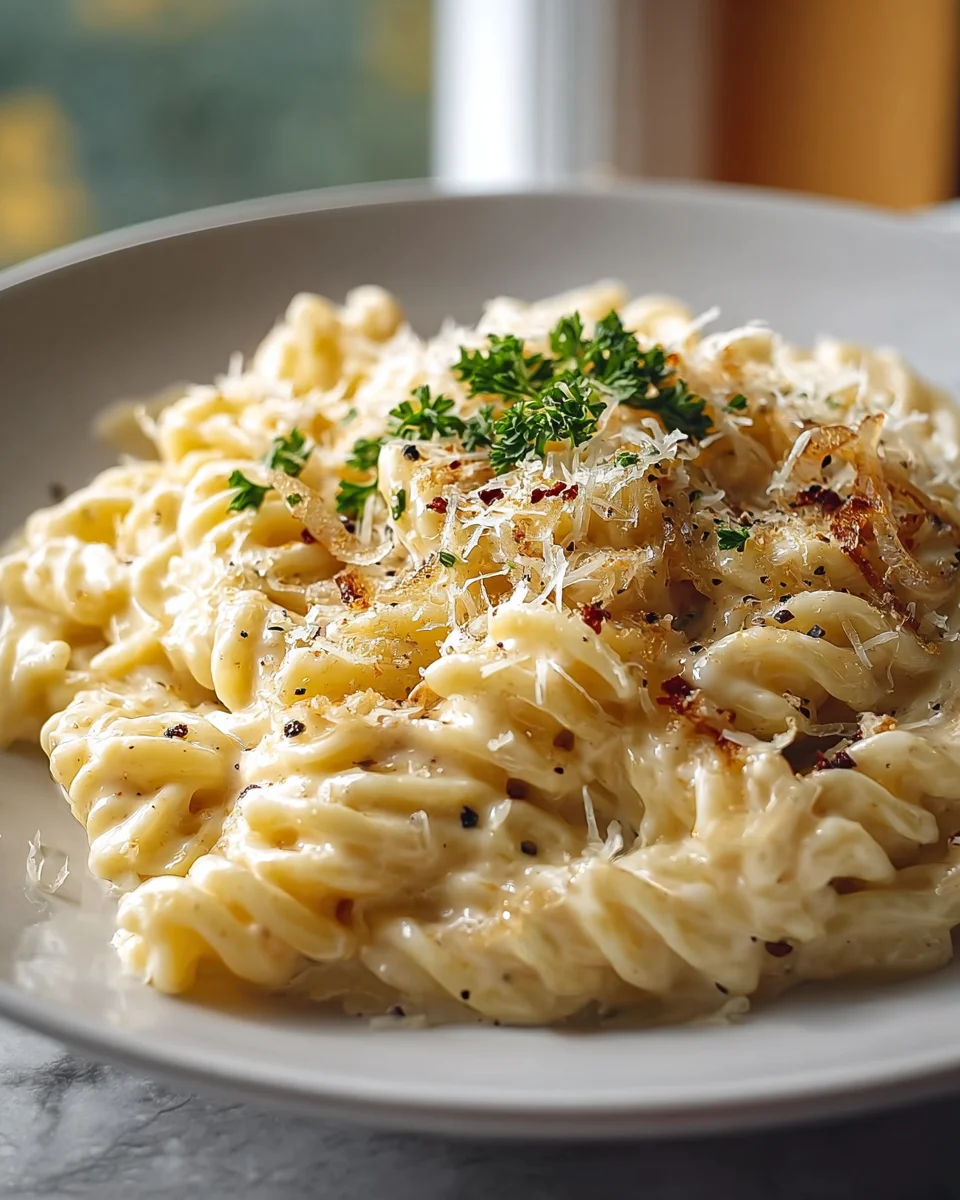 Blitzschnelle Zwiebel Sahne Nudeln – Cremig & Herzhaft