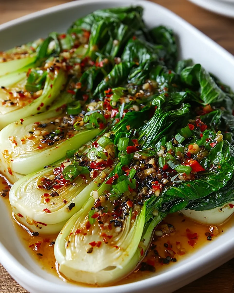 Schnelles Bok Choy Rezept mit Ingwer-Chili-Sauce