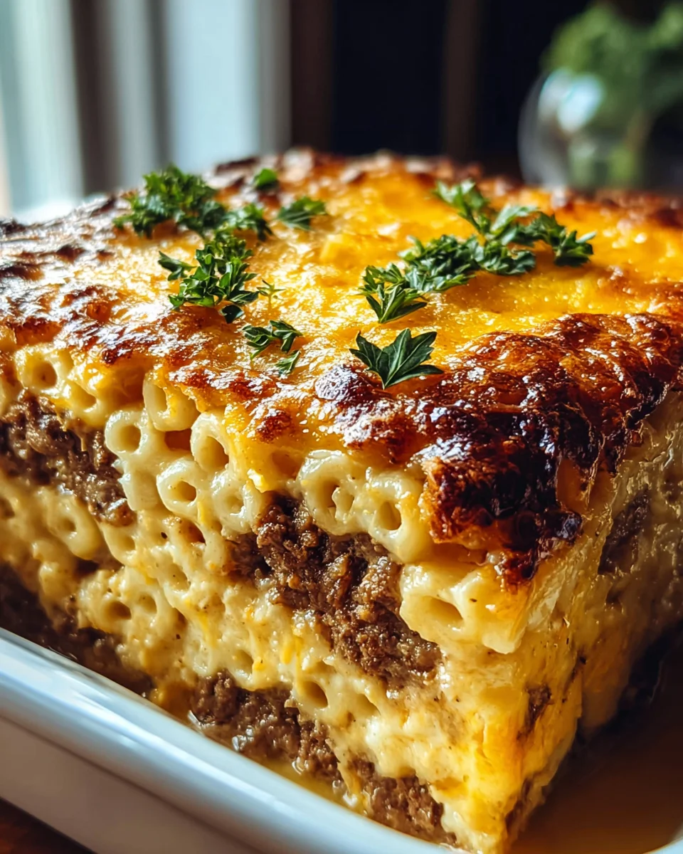 Mac And Cheese Meatloaf Casserole