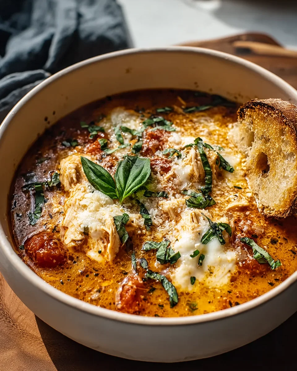 Crockpot Chicken Parmesan Soup