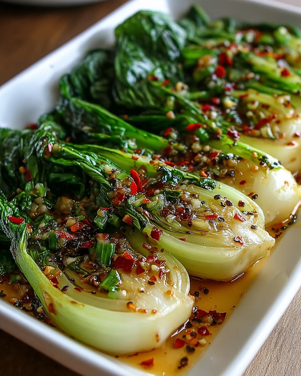 Schnelles Bok Choy Rezept mit Gin-freier Chili-Sauce