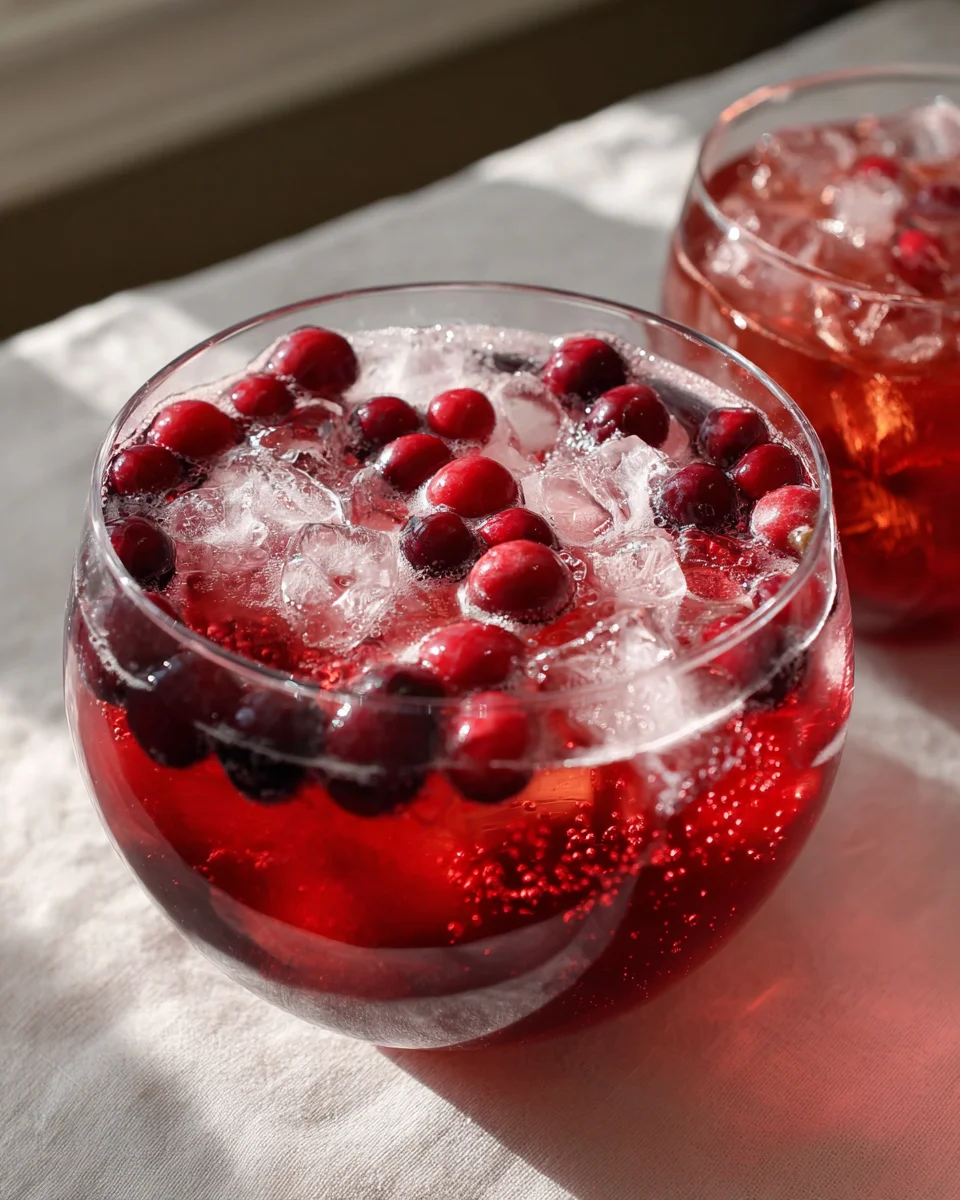 Leckeres Cranberry Cider Punch Rezept ohne Alkohol!