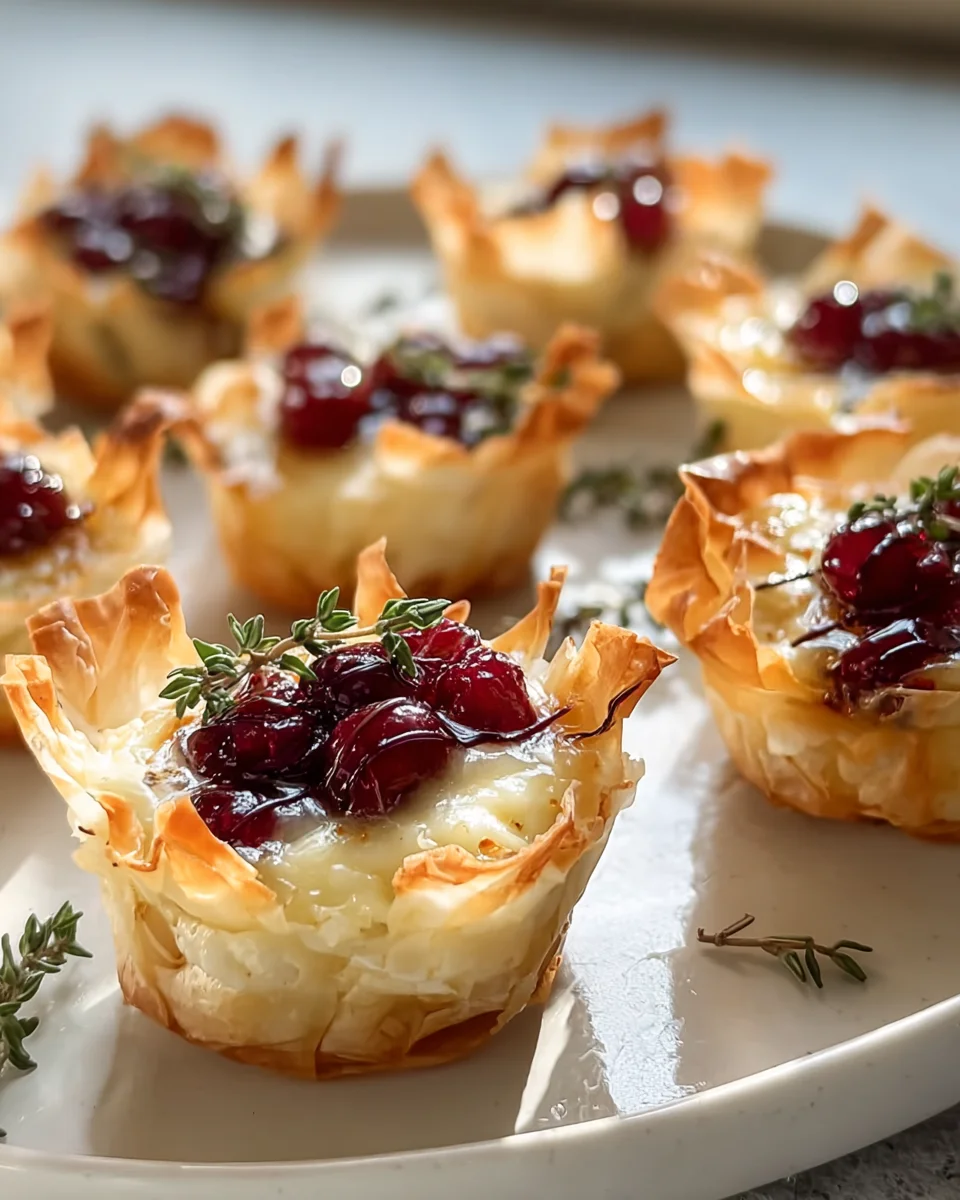 Cranberry Brie Thymian Phyllo Cups: Festlicher Genuss!