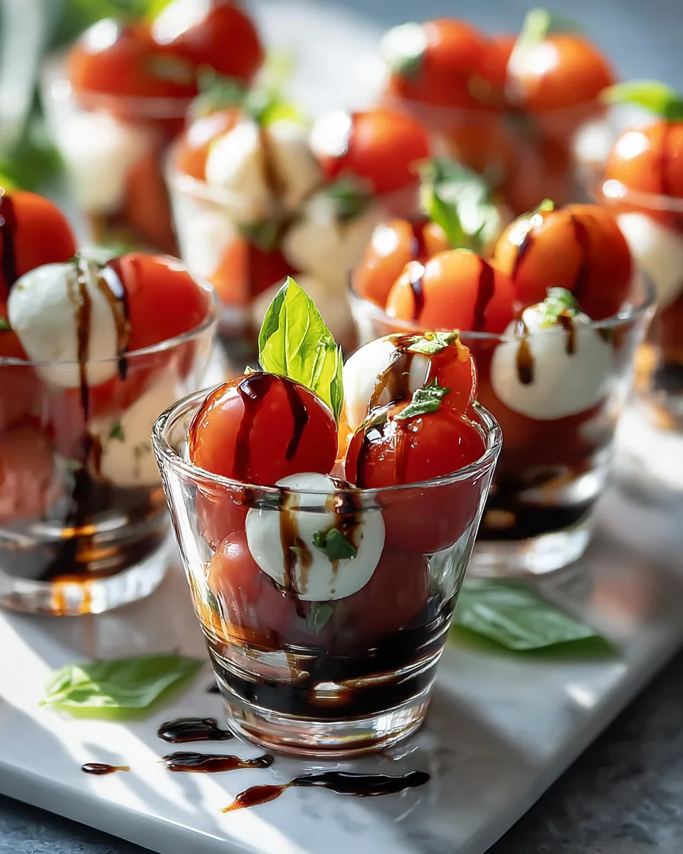 Weihnachts Mini Caprese Salat Cups – Festlich und lecker!