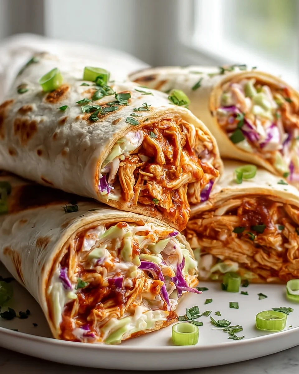 Leckere BBQ-Hähnchen-Krautsalat-Wraps – Schnell & Frisch!